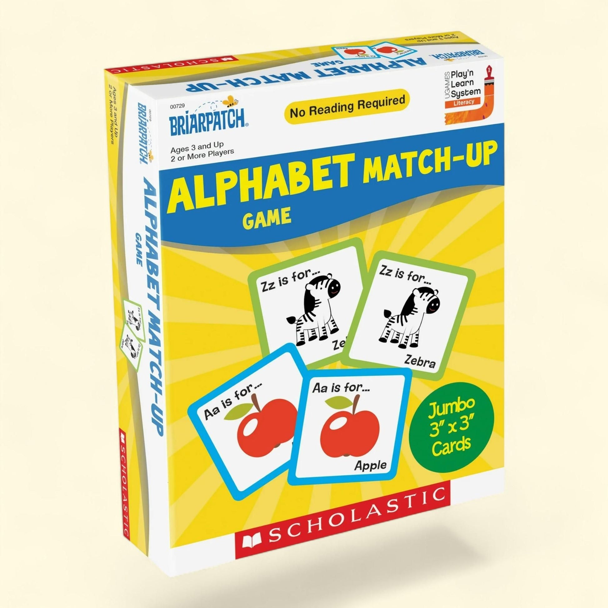 Briarpatch Alphabet Match-Up Game, Scholastic, 1 count — authentic US product shipped worldwide by Treatspree