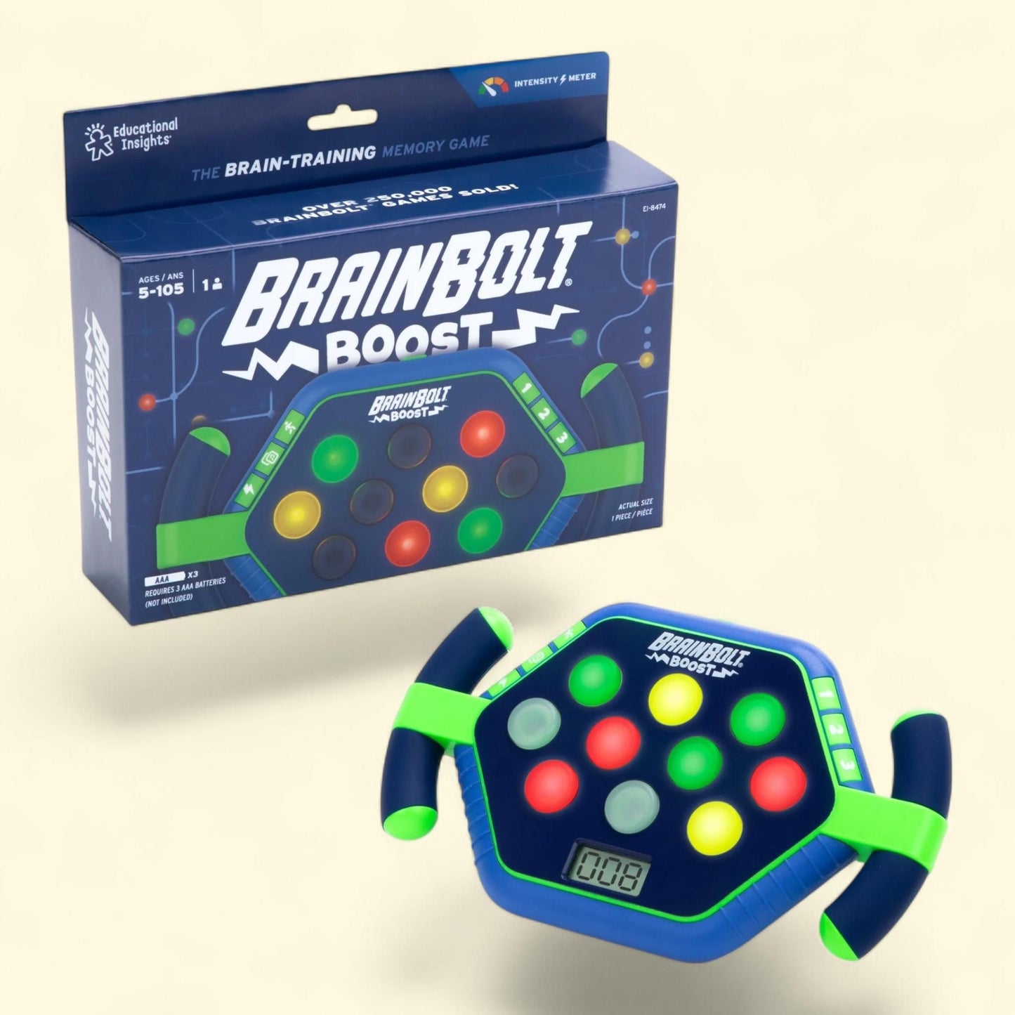 Educational Insights BrainBolt Boost Handheld Electronic Memory Game, Ages 5+