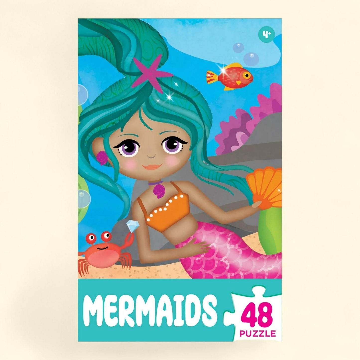 Mermaid Interlocking Jigsaw Puzzle, 48 Pieces
