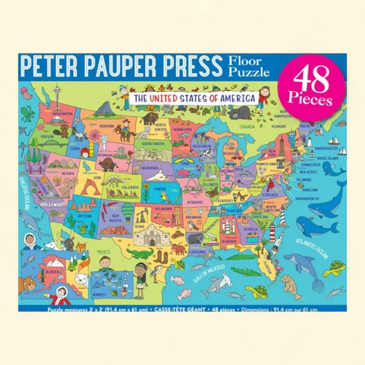 USA Map Kids' Floor Puzzle, Jigsaw, Size