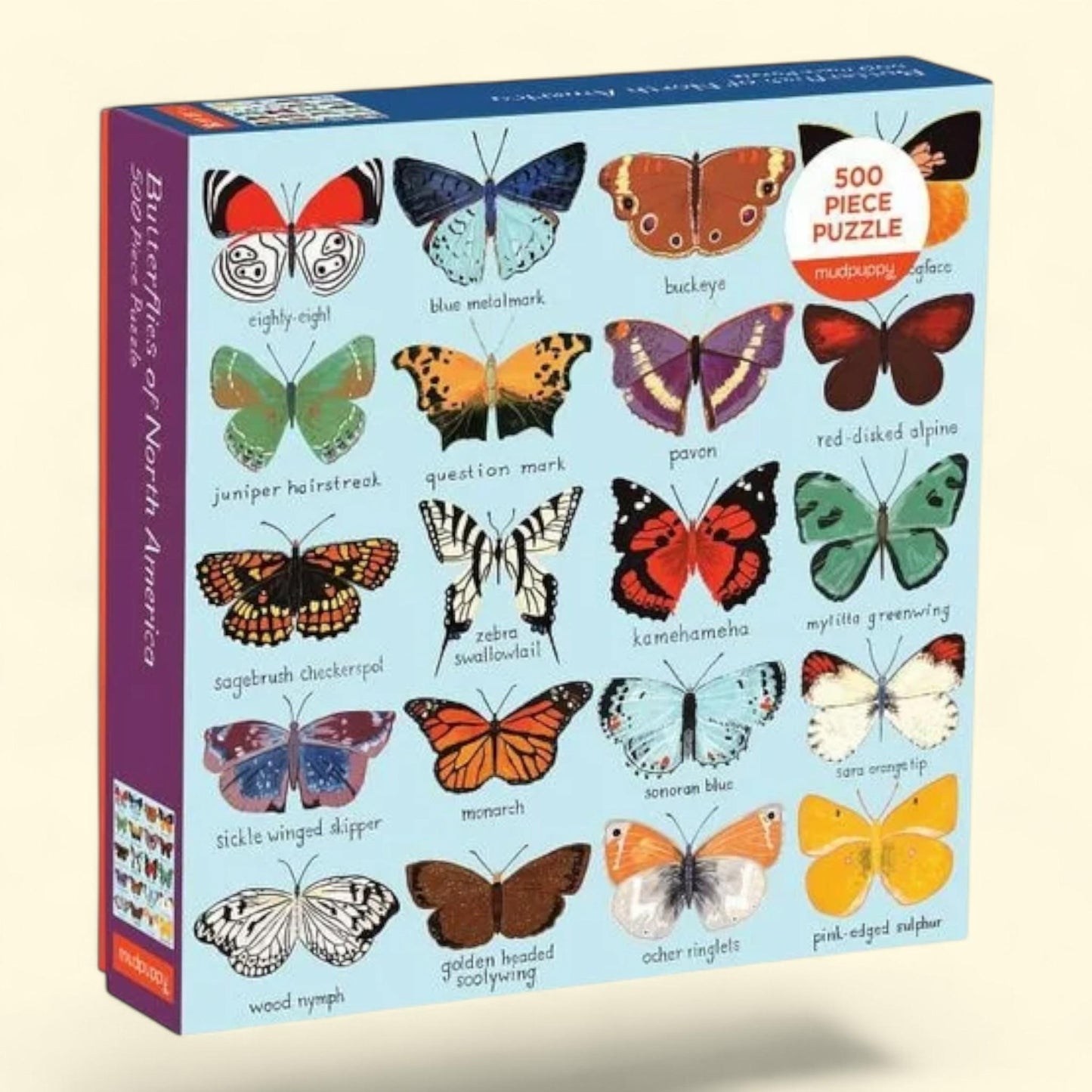 Mudpuppy Butterflies of North America 500 Piece Jigsaw Puzzle