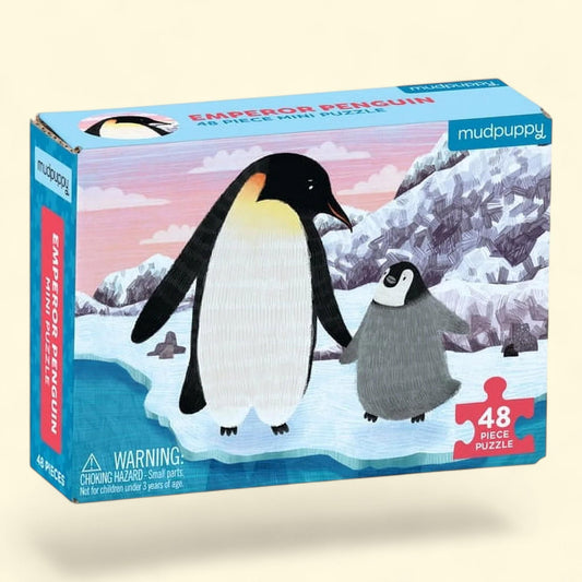 Mudpuppy Emperor Penguin Mini Jigsaw Puzzles, 48 Piece