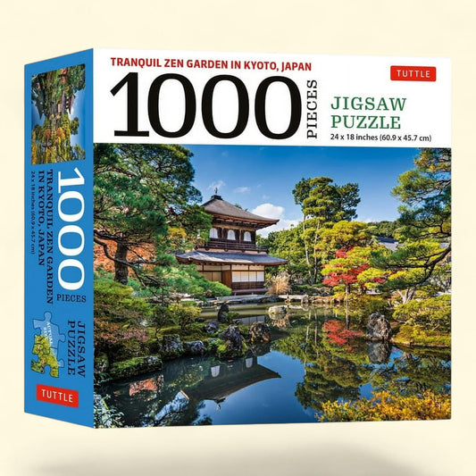 Tranquil Zen Garden 1000 Piece Jigsaw Puzzle: Ginkaku-Ji, Temple of the Silver Pavilion, 24 in X 18 in