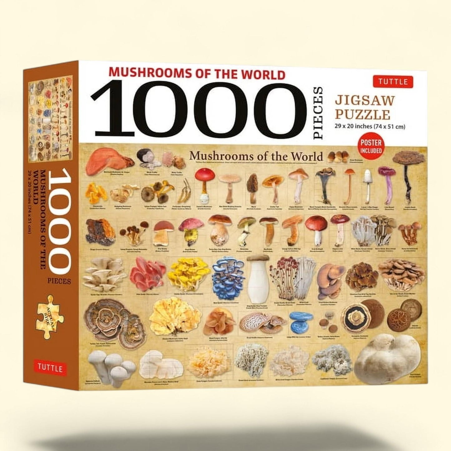 Mushrooms of the World 1000 Piece Jigsaw Puzzle, 29 X 20 Inch