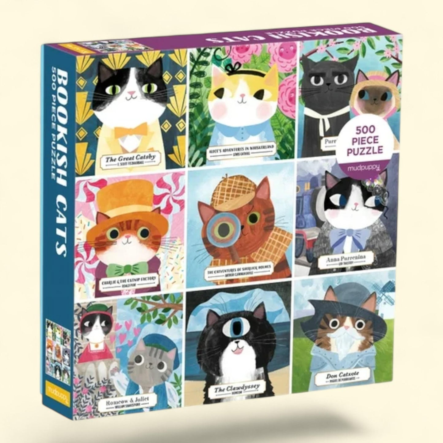 Bookish Cats Family Puzzle, 500 Piece