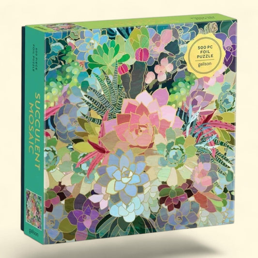 Succulent Mosaic 500 Piece Puzzle
