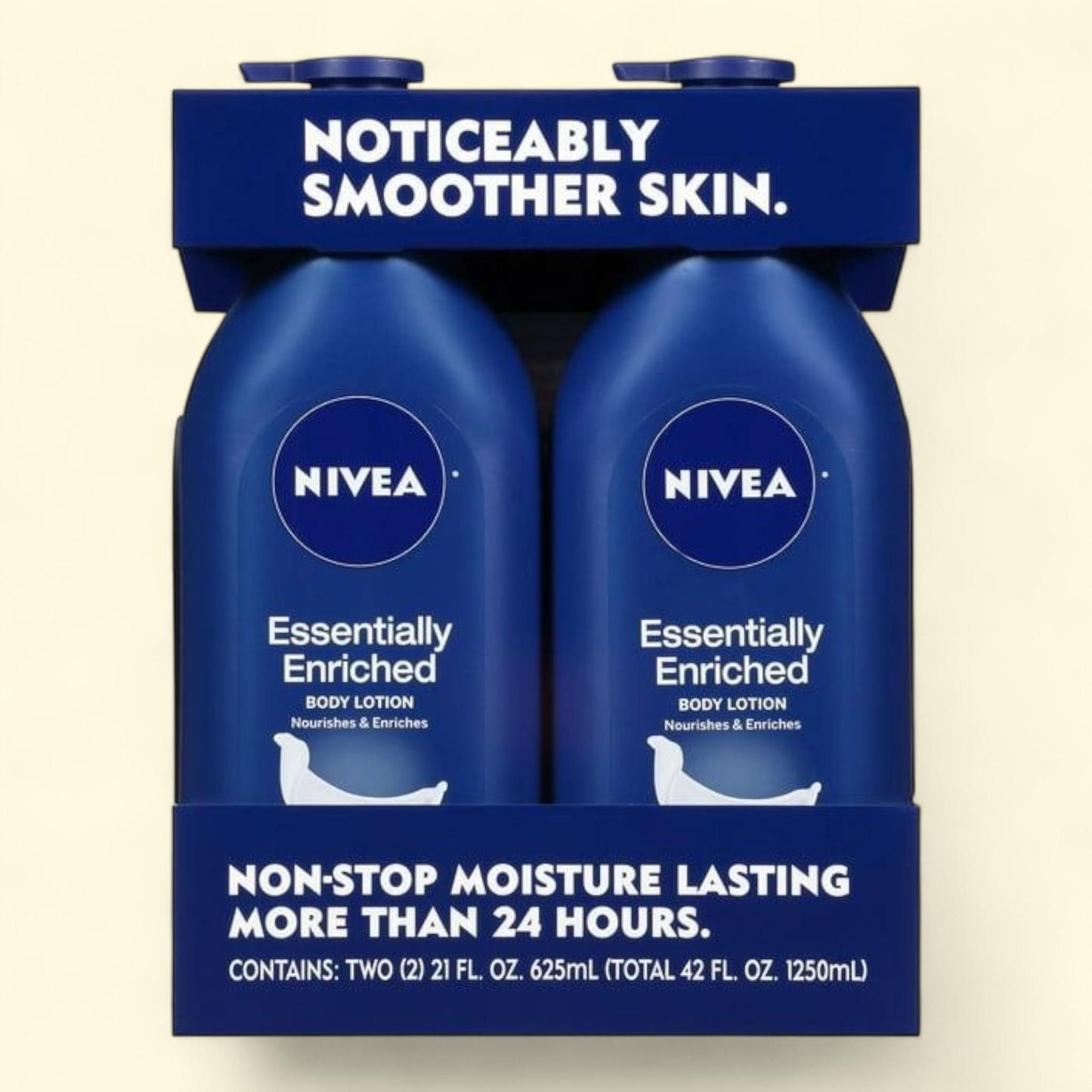 NIVEA Body Lotion, Essentially Enriched, 21 fl. oz., 2 pk.