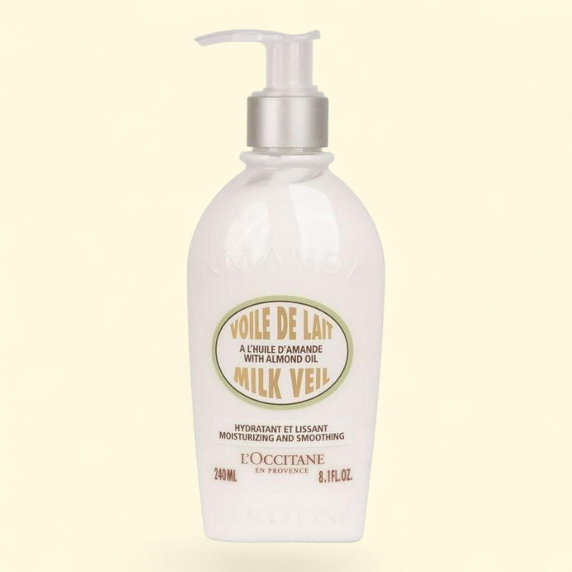 L'Occitane Almond Milk Veil Body Lotion, 8.1 fl. oz. — authentic US product shipped worldwide by Treatspree