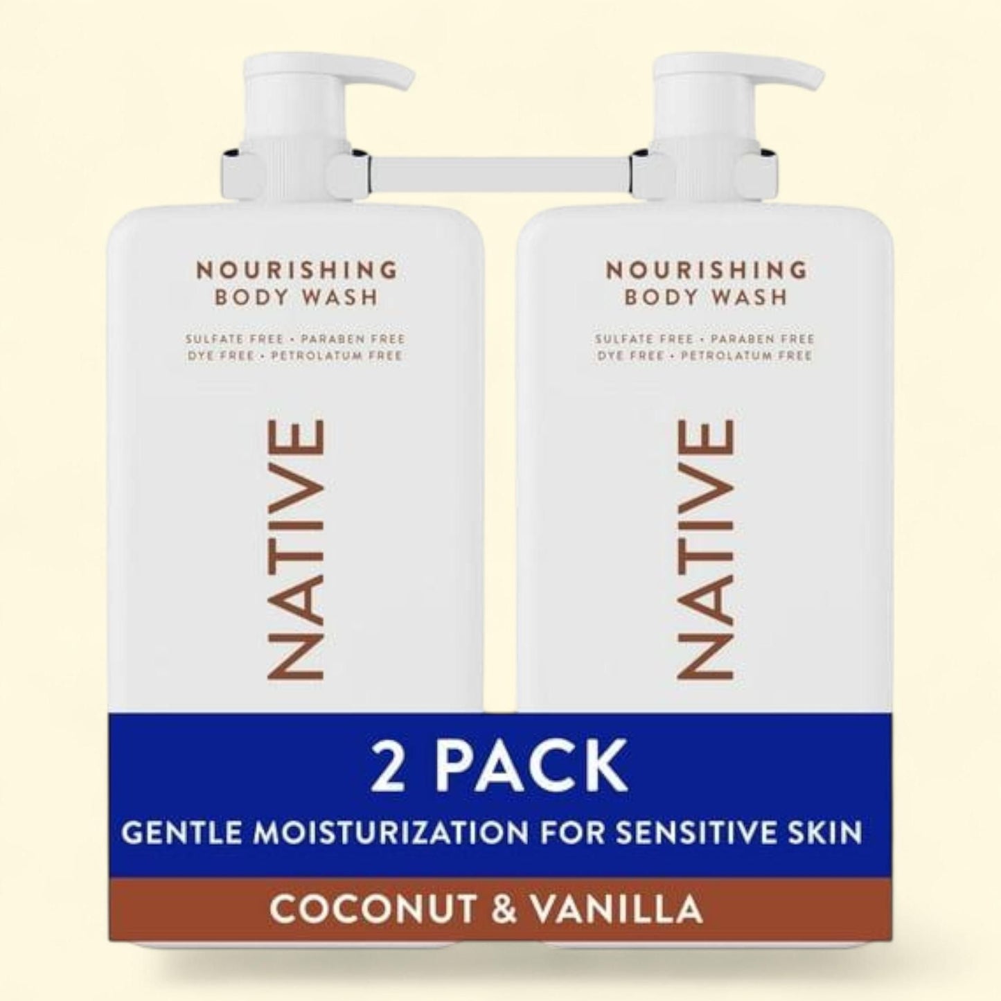 Gel douche nourrissant Native, noix de coco et vanille, 1,1 l