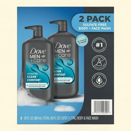 Dove Men+Care Clean Comfort Body & Face Wash, 30 fl. oz.