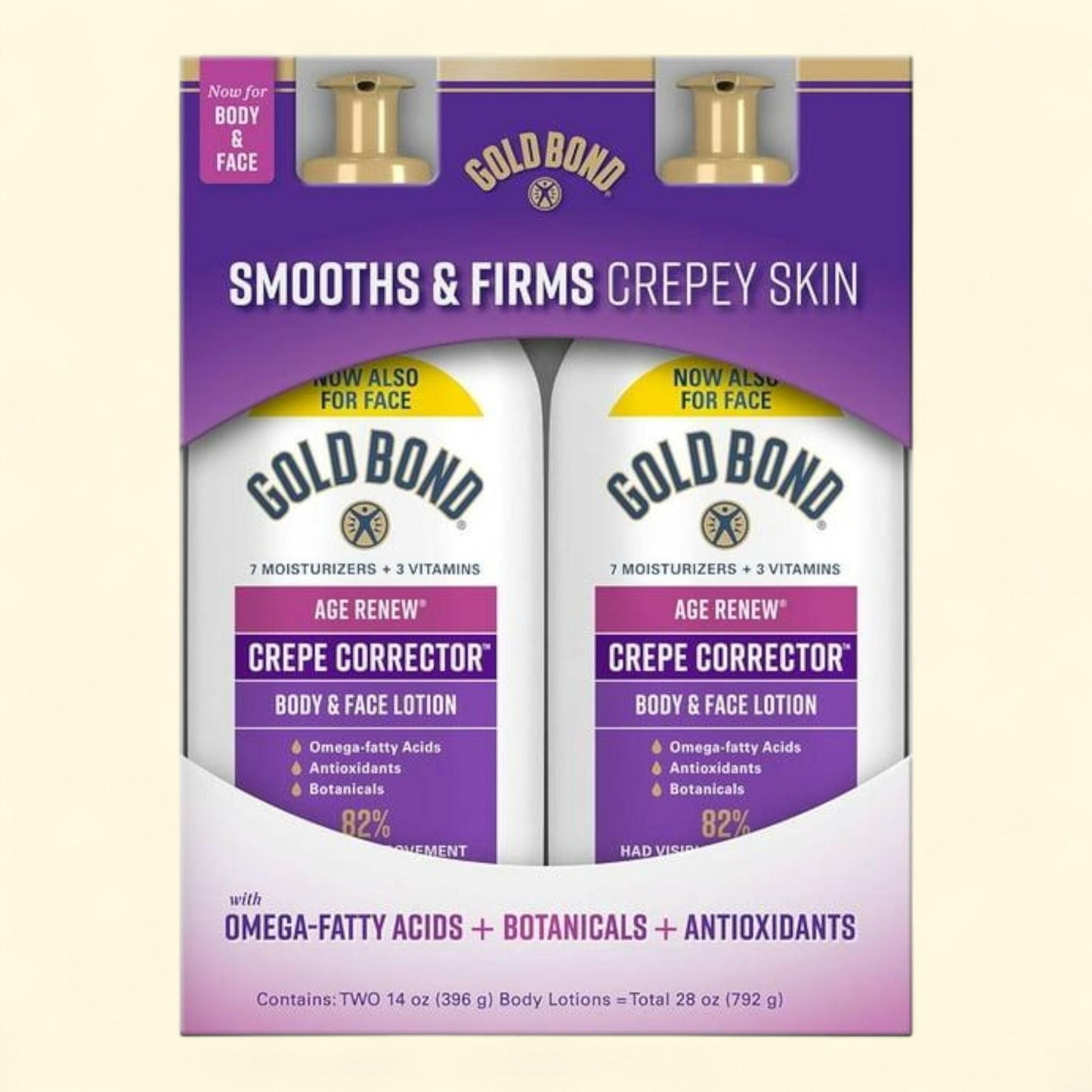 Lotion correctrice anti-rides Gold Bond Age Renew, 400 ml (lot de 2)