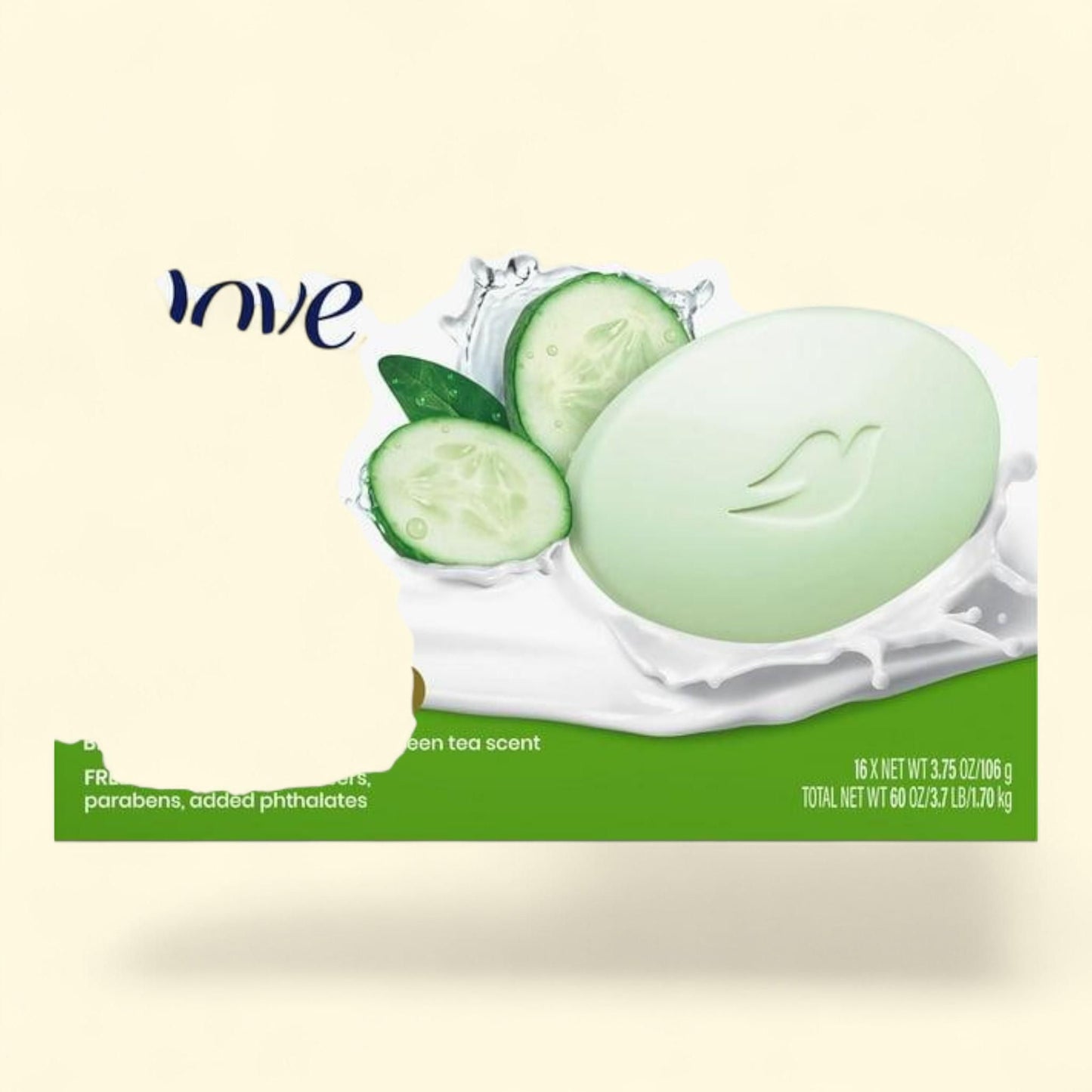 Savon Dove Beauty Bar, Cool Moisture, 106 g, paquet de 16