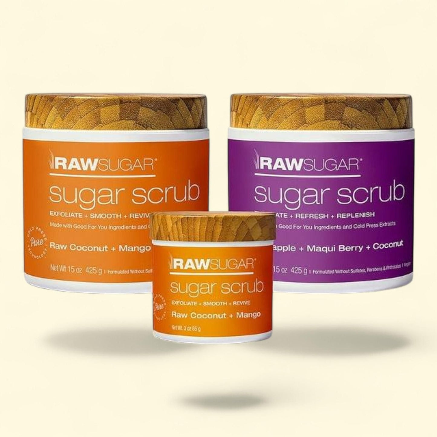 Raw Sugar Sugar Scrub Set, 2 pack