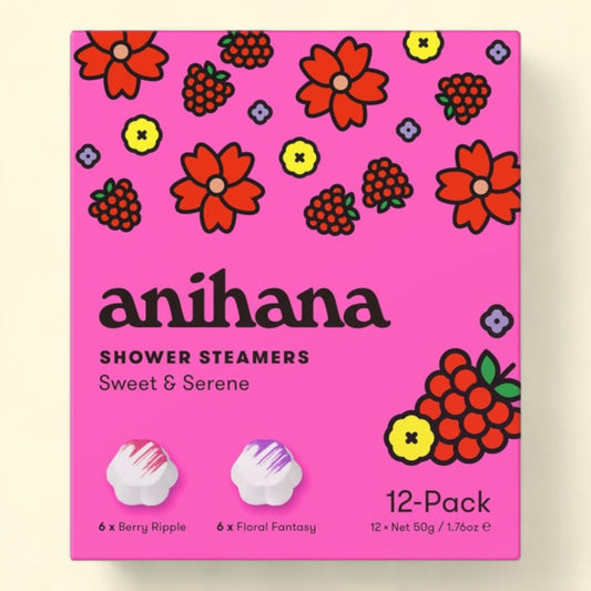 Pastilles effervescentes pour la douche anihana, 50 g, lot de 12