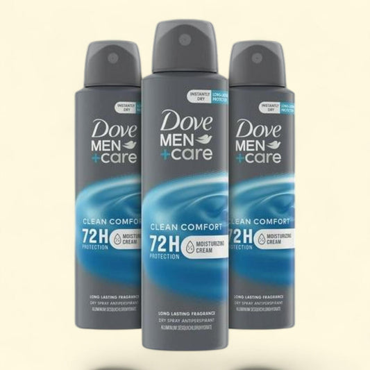 Dove Men's+Care Clean Comfort Antiperspirant Deodorant Dry Spray, 3.8 oz., 3 pk.