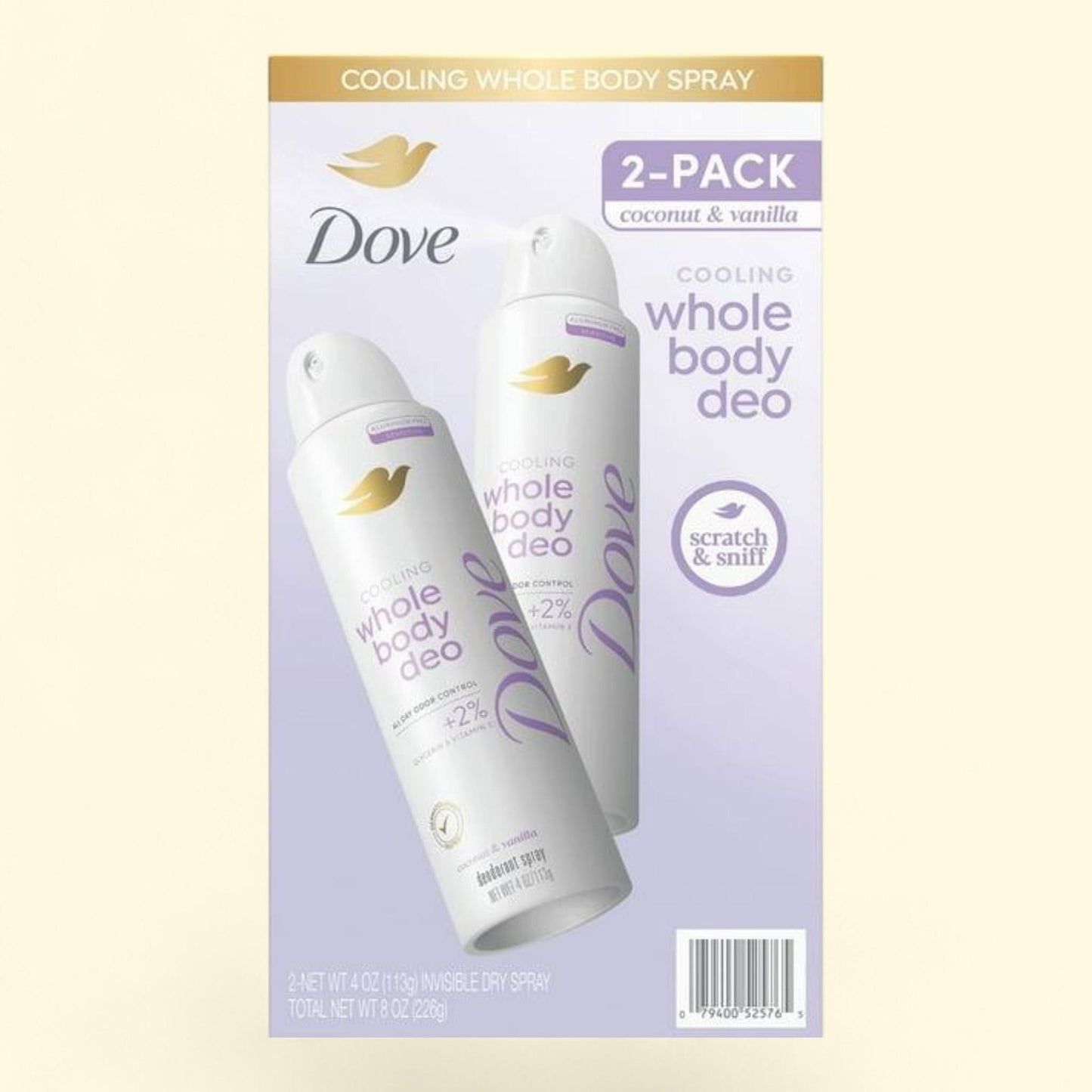 Dove Whole Body Cooling Deodorant Spray, 4 oz., 2 pk.