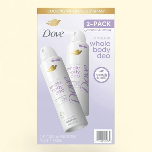 Dove Whole Body Cooling Deodorant Spray, 4 oz., 2 pk.