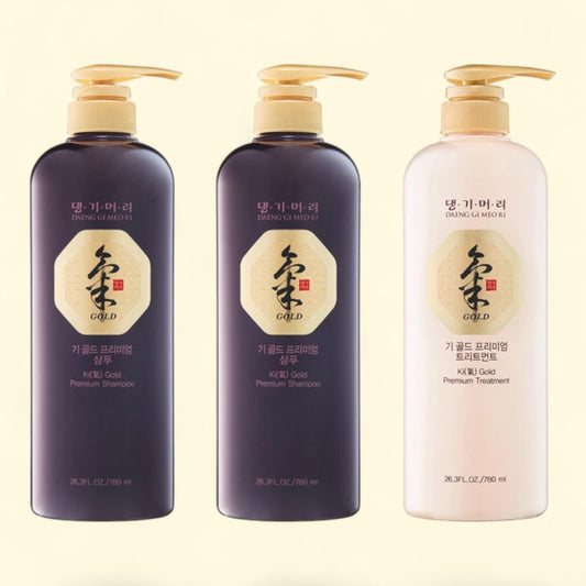 Daeng Gi Meo Ri Ki Gold Premium Shampoo and Treatment Set, 2 Pack