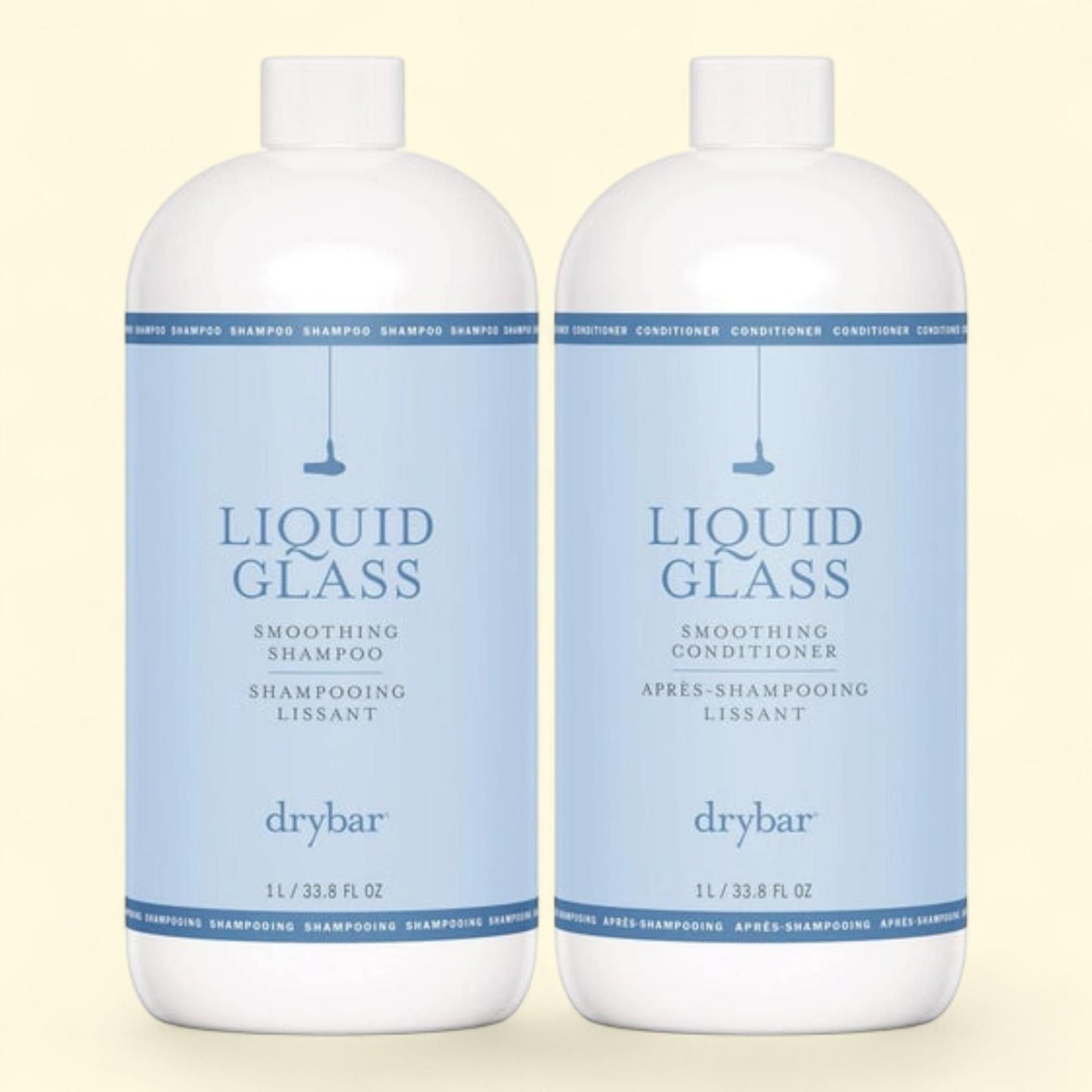 Drybar Liquid Glass Smoothing Shampoo & Conditioner Set, 33.8 fl oz — authentic US product shipped worldwide by Treatspree