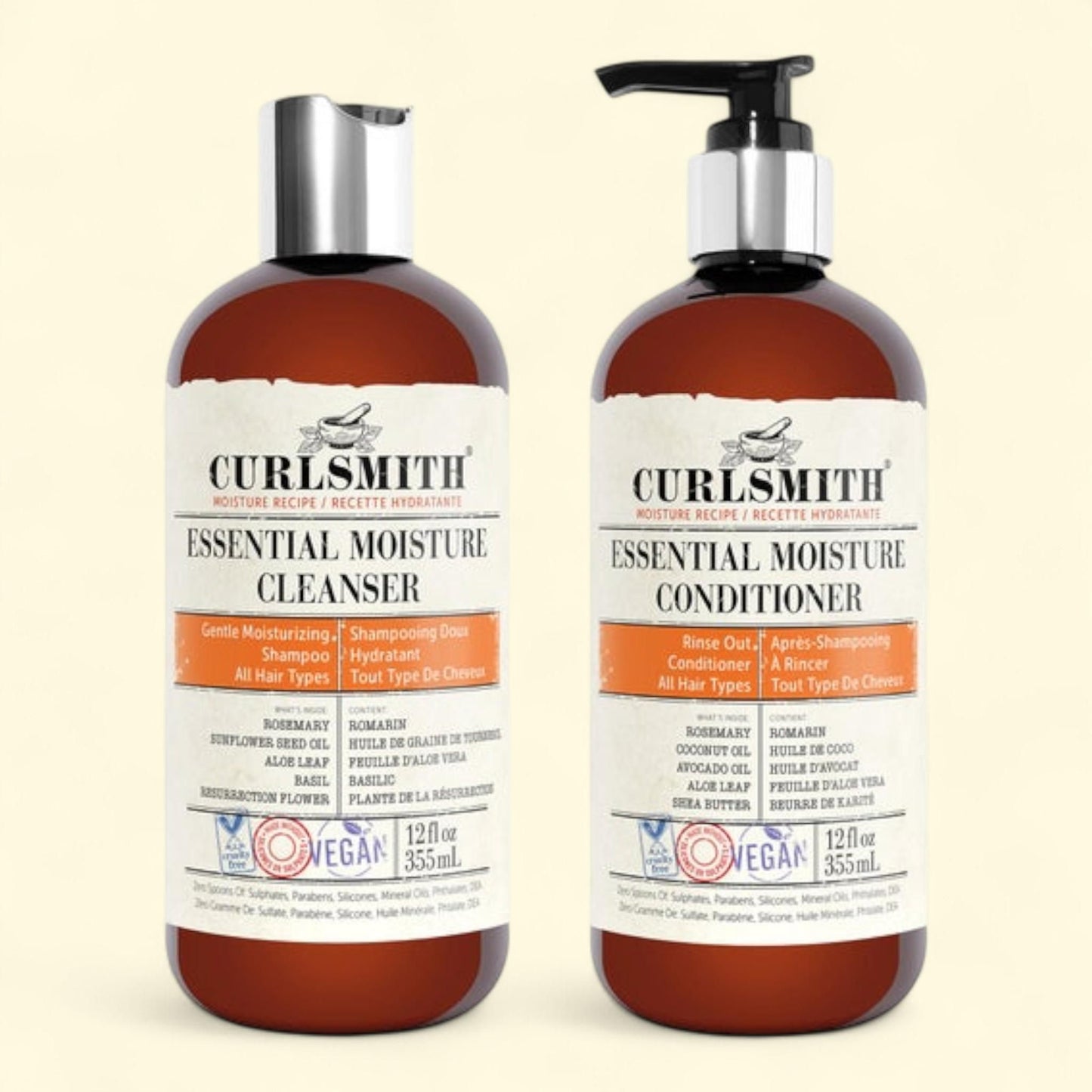 Curlsmith Essential Moisture Cleanser & Conditioner Set, 12 fl oz