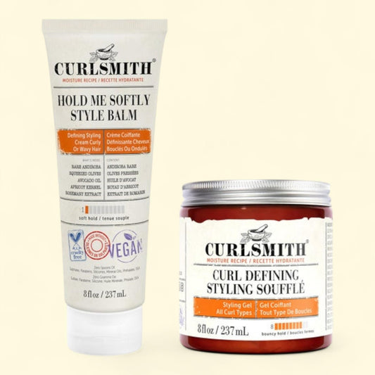 Curlsmith Hold Me Softly Style Balm + Curl Defining Styling Souffle, 8 fl oz