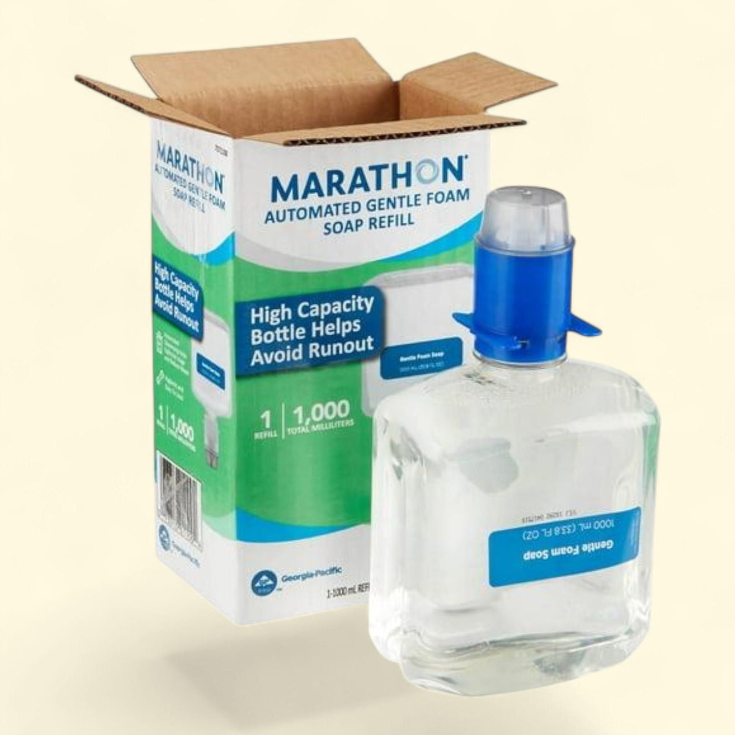 Marathon Gentle Foam Hand Soap Refill, Fragrance-Free, 1,000 ml — authentic US product shipped worldwide by Treatspree