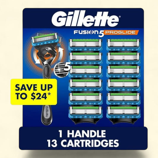 Gillette Fusion5 ProGlide Men's Razor, 1 Handle + 13 Cartridges
