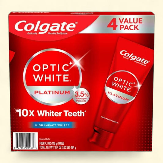 Colgate Optic White Platinum Toothpaste, 4.1 oz., 4 pk.