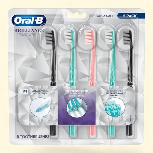 Oral-B Brilliance Whitening Toothbrush, Extra Soft, 5 ct.