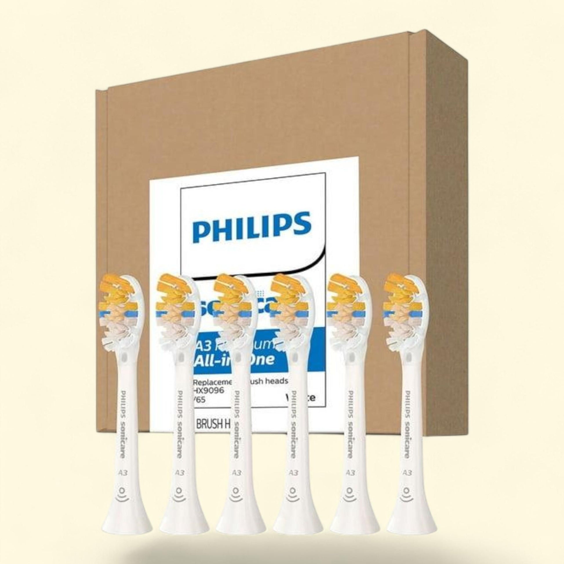 Philips Sonicare Toothbrush Heads, White, 6 ct. — authentic US product shipped worldwide by Treatspree