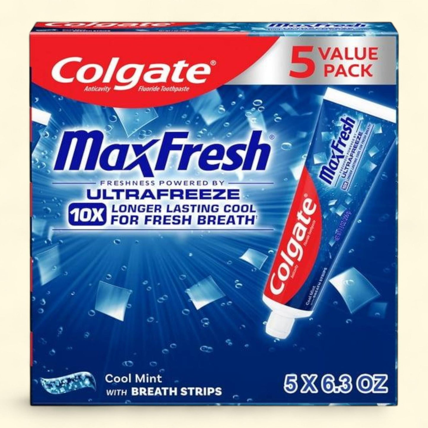 Colgate MaxFresh Toothpaste, Cool Mint, 7.3 oz., 5 pk.