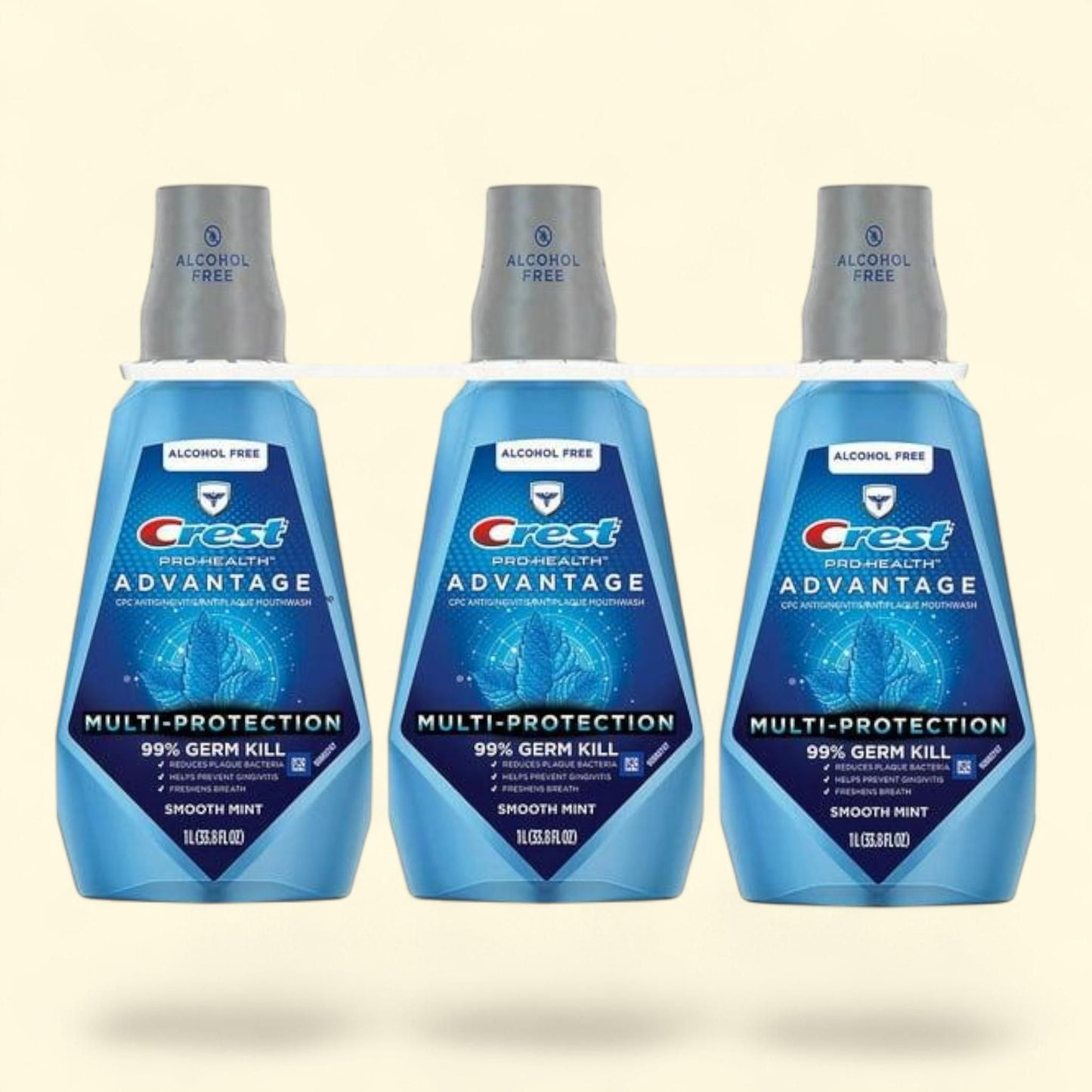 Crest Pro-Health Advantage Mouthwash, Smooth Mint, 33.8 fl. oz., 3 pk.