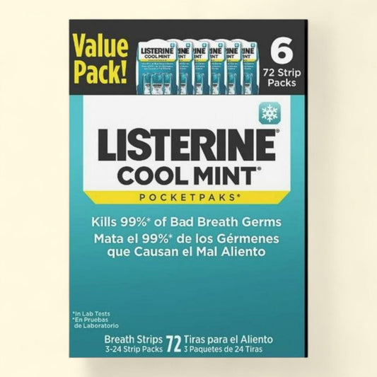Listerine Cool Mint PocketPaks, 72-Strip Pack, 6 pk