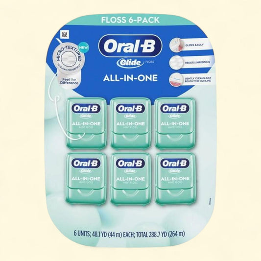 Oral-B Glide Dental Floss, Mint Flavor, 44m, 6pk