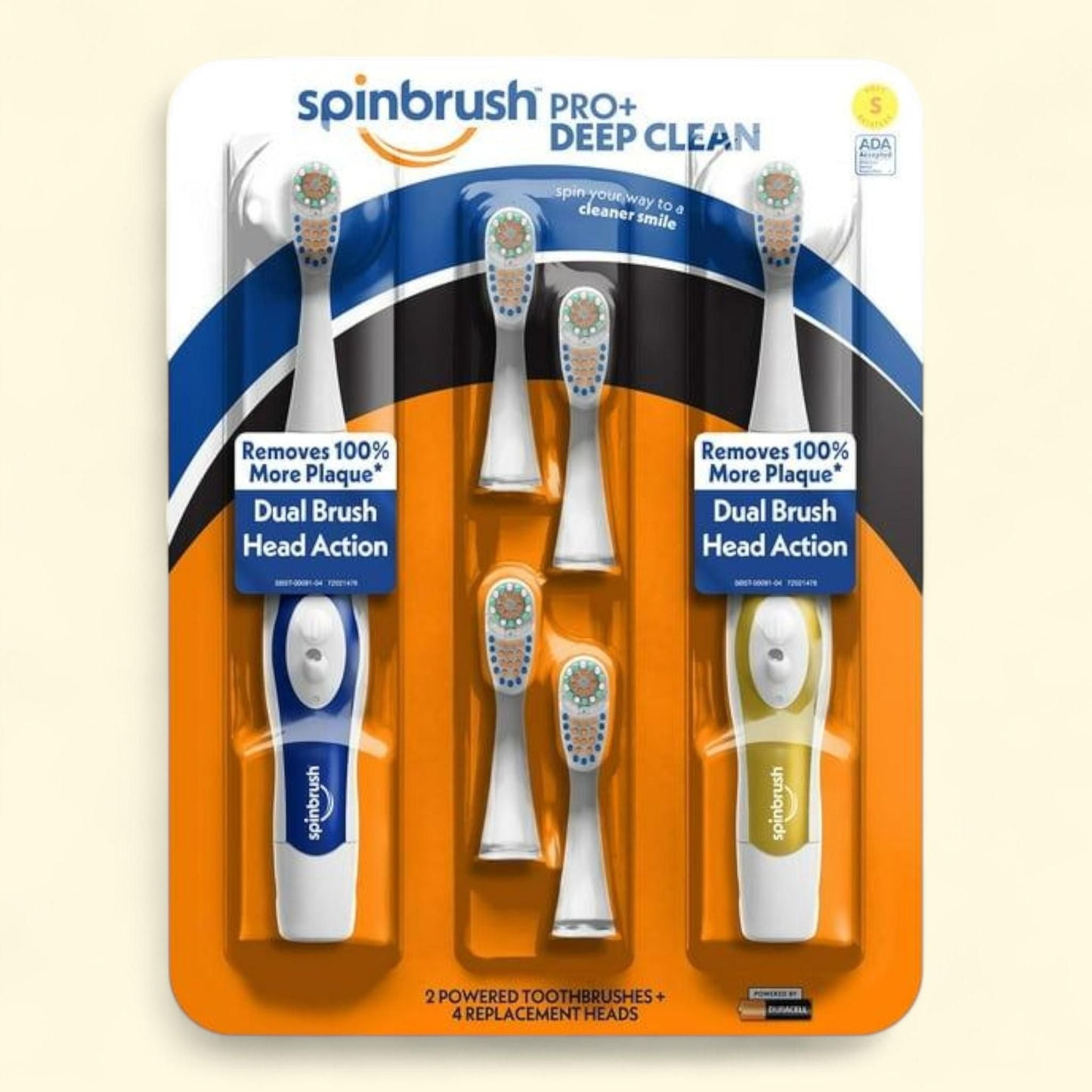 Spinbrush Pro+ Battery Toothbrush, Twin Pack — authentic US product shipped worldwide by Treatspree