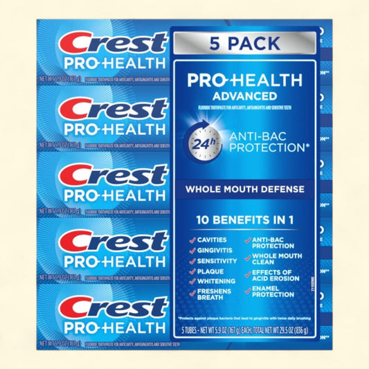 Crest Pro Health Advanced Toothpaste, 5.9 oz, 5-pack