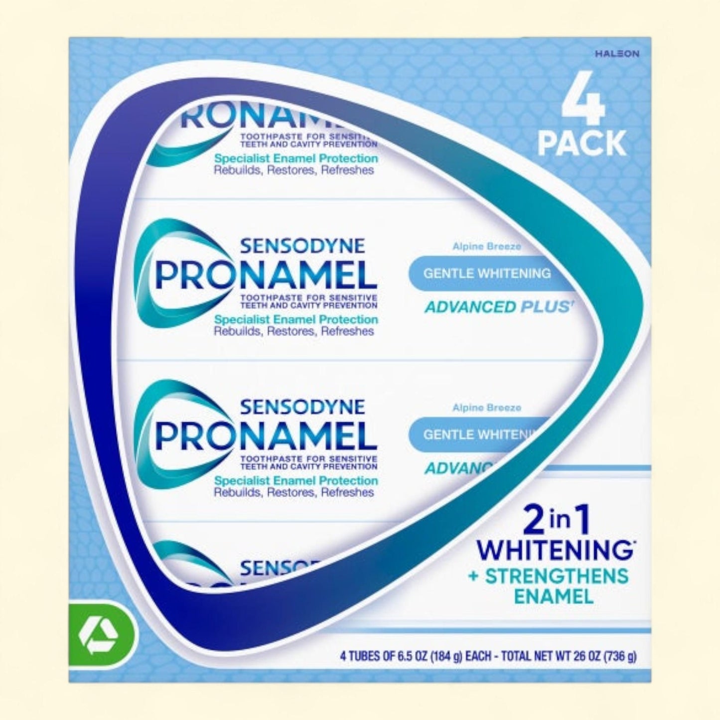 SENSODYNE Pronamel Toothpaste, 6.5 oz, 4-pack