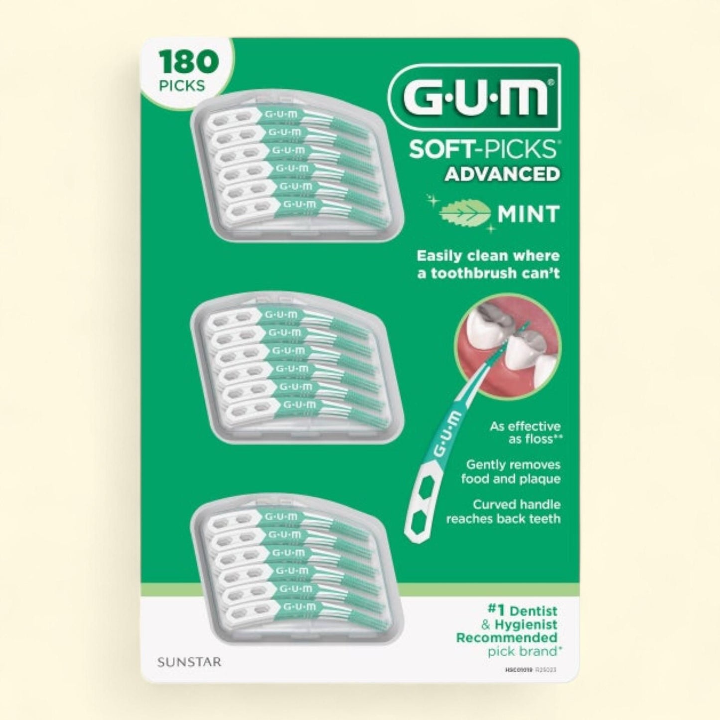 GUM Soft-Picks, Mint, 180-count
