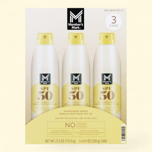 Member's Mark Sunscreen Spray, SPF 50, 9.1 oz.