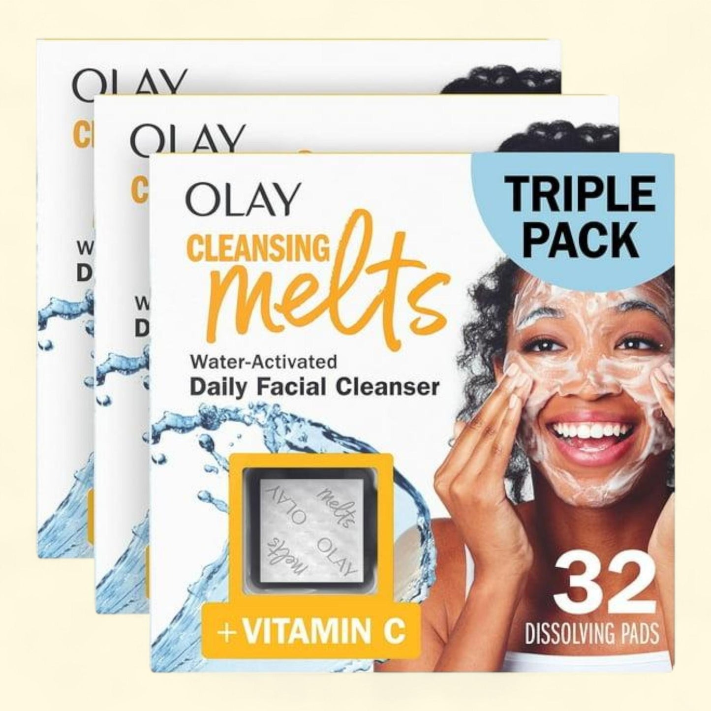 Olay Cleansing Melts Facial Cleanser + Vitamin C, 32 ct., 3 pk.