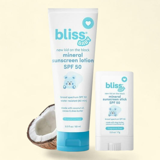Bliss Baby Mineral Lotion & Stick, SPF 50, Sunscreen Set