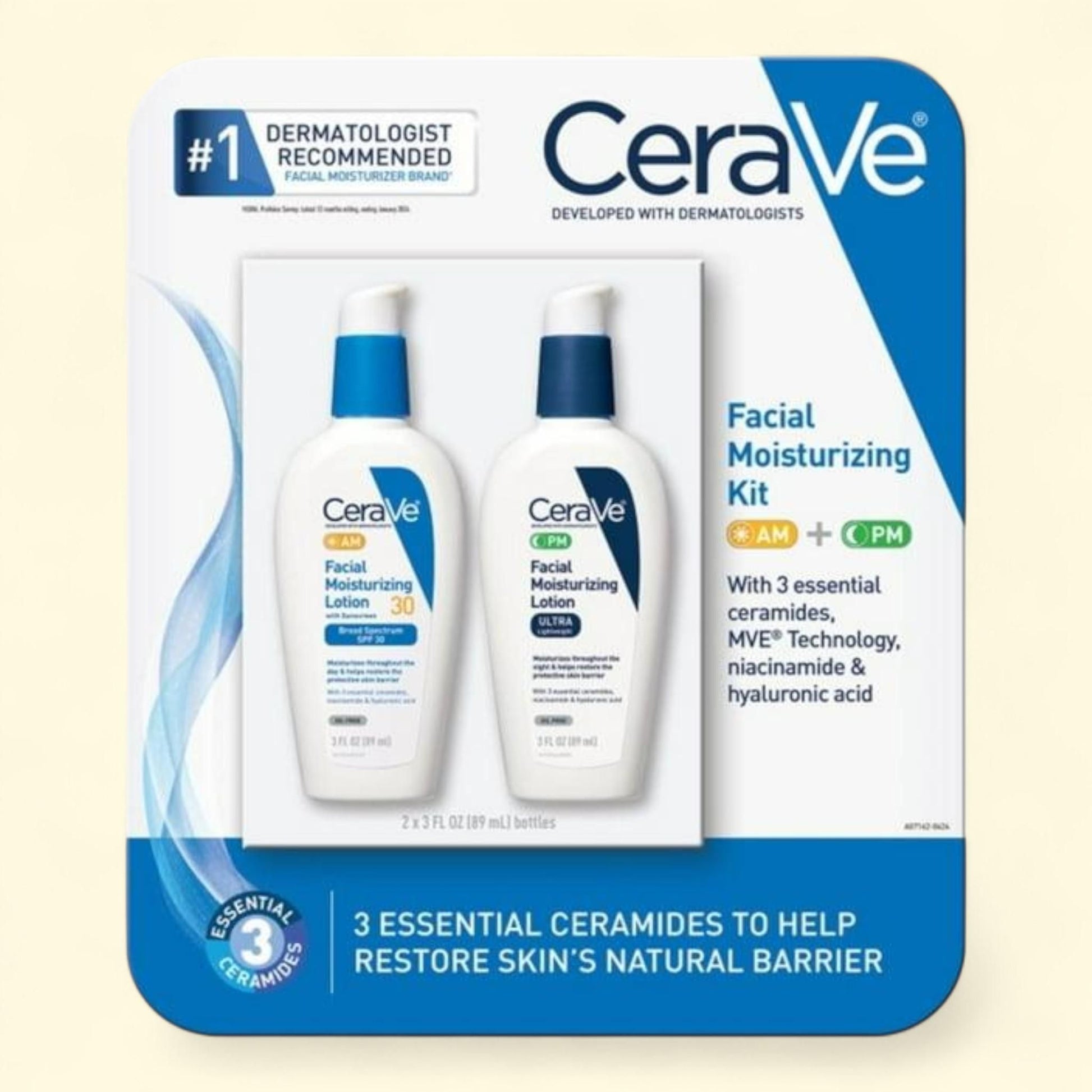 CeraVe Facial Moisturizing Lotion, 3 oz., 2 pk. — authentic US product shipped worldwide by Treatspree