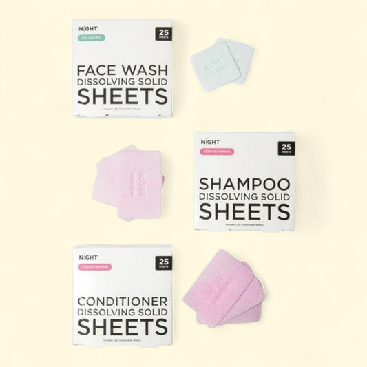NIGHT Shampoo, Conditioner, & Face Wash Sheets, 75 ct.