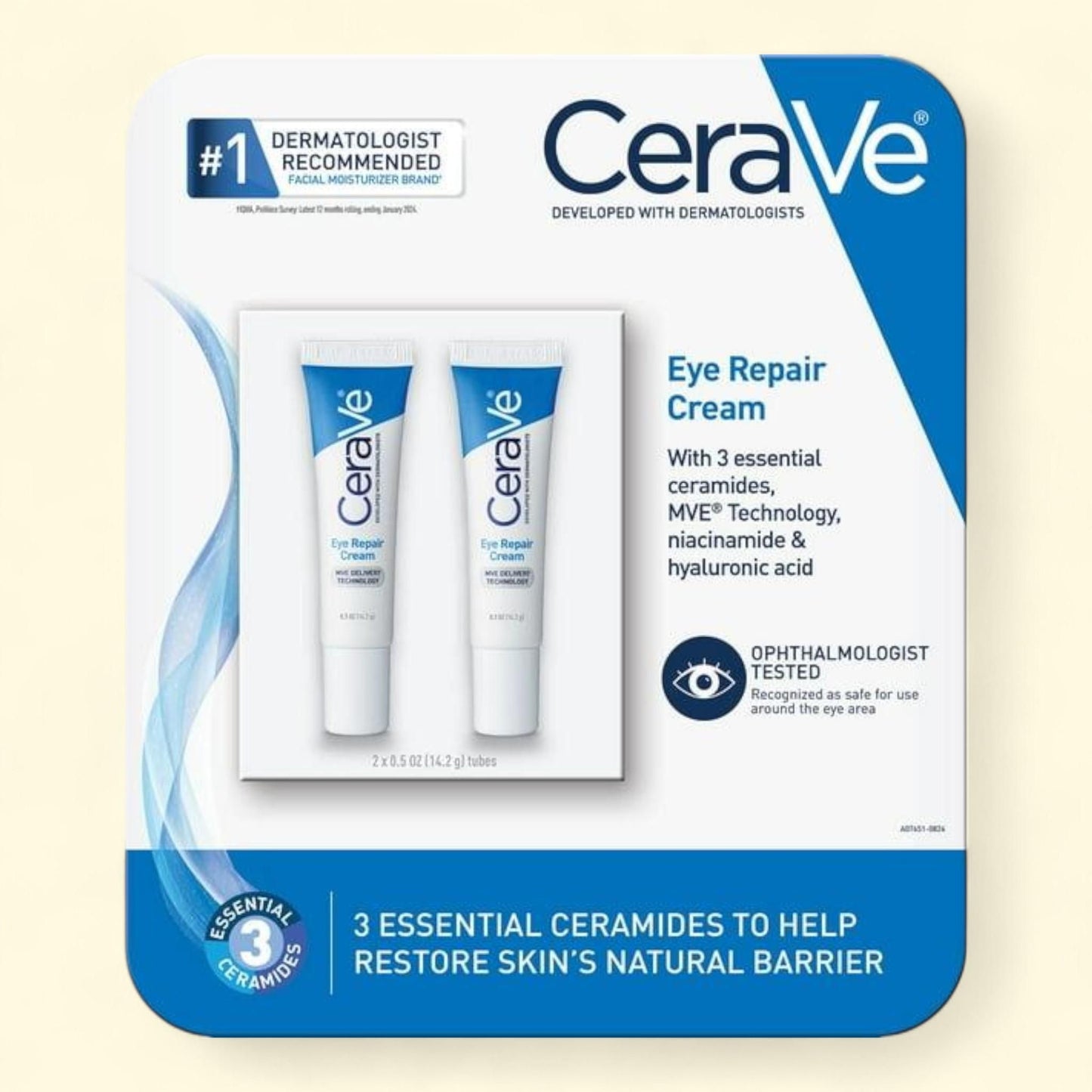 CeraVe Eye Repair Cream, .5 oz., 2 pk. — authentic US product shipped worldwide by Treatspree