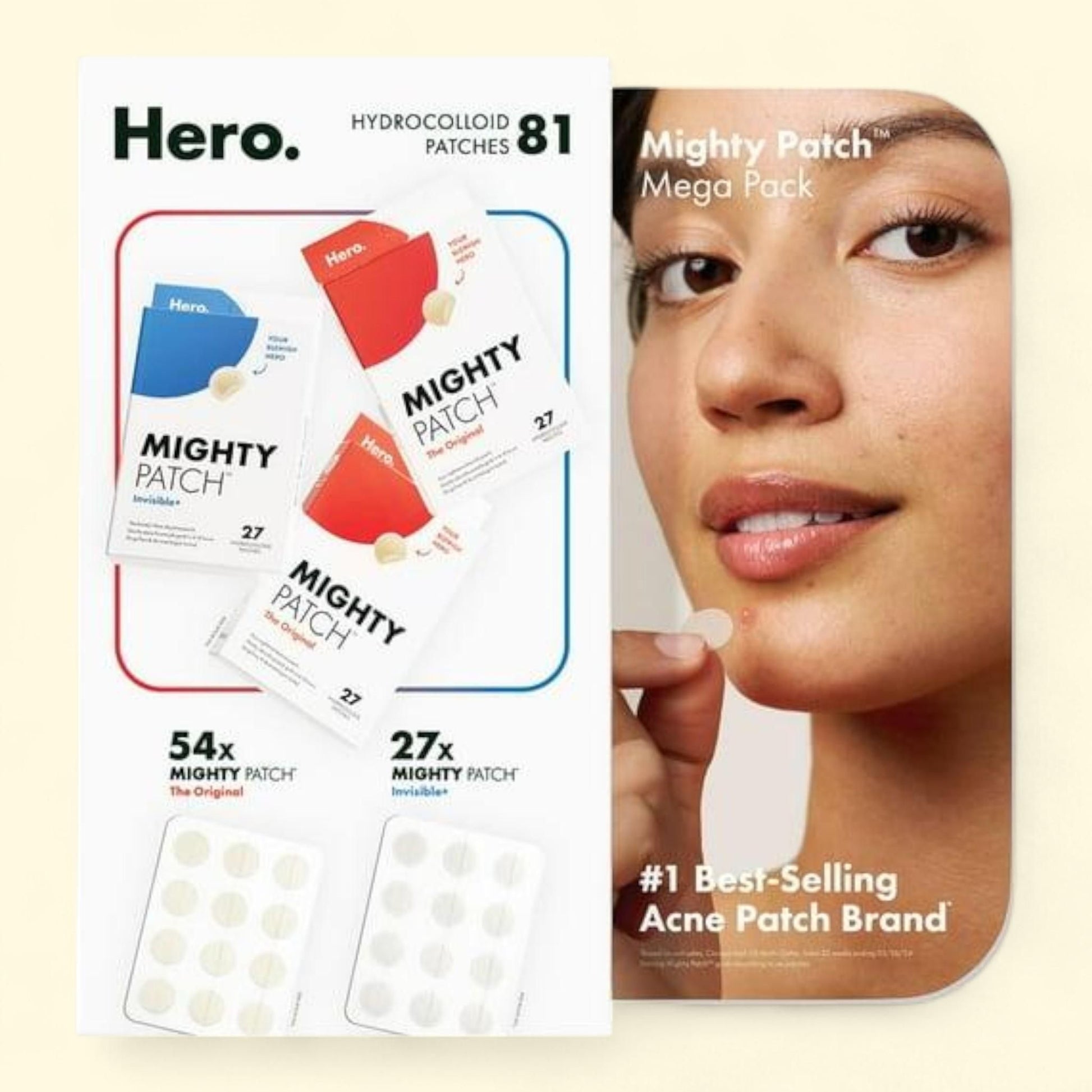 Hero Cosmetics Mighty Patch Mega Pack, 81 ct. — authentic US product shipped worldwide by Treatspree