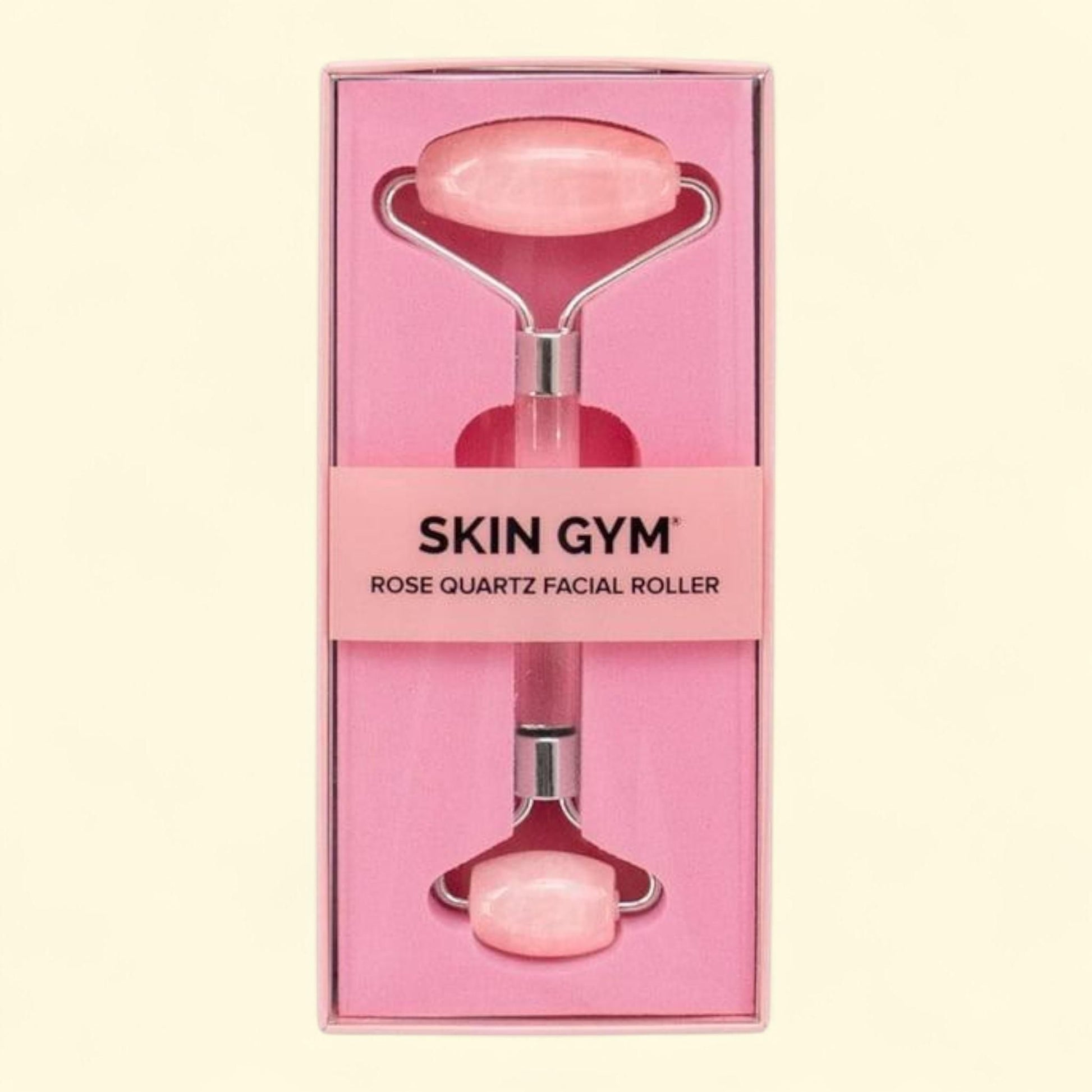 Skin Gym Rose Quartz Crystal Facial Roller, Standard Size — authentic US product shipped worldwide by Treatspree