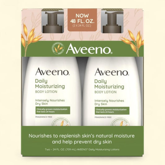 Aveeno Daily Moisture Lotion, 24 fl oz, 2-pack