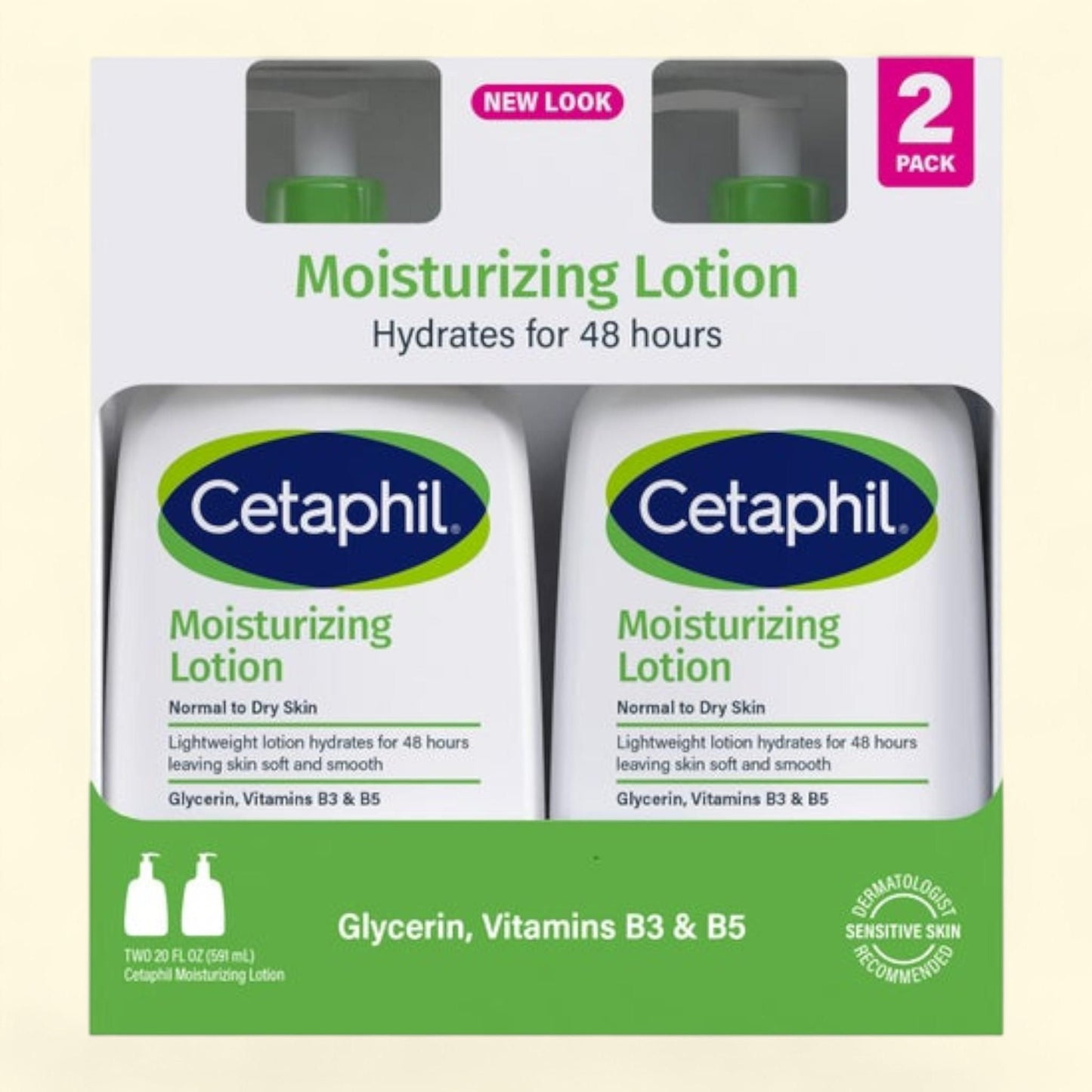 Cetaphil Moisturizing Lotion, 20 fl oz, 2-count