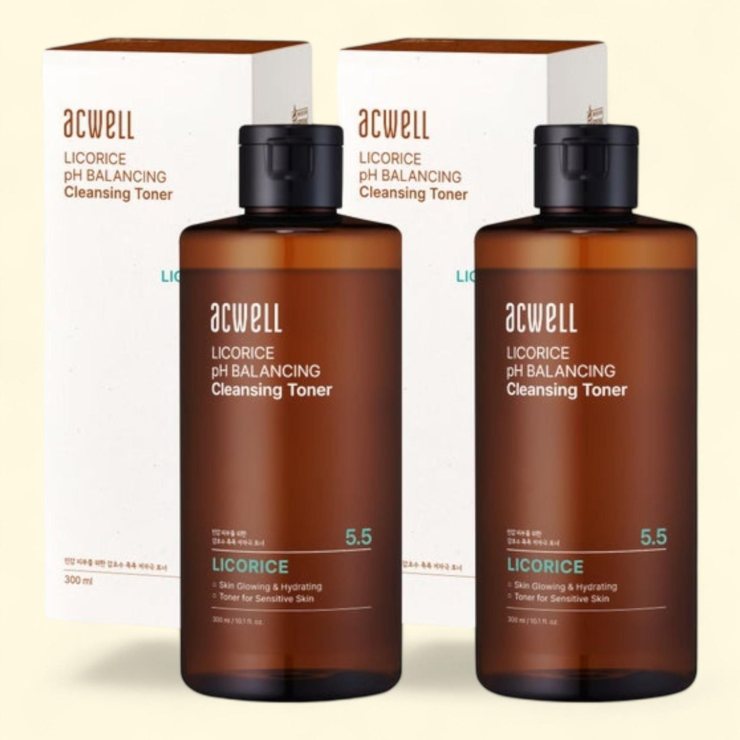 ACWELL Licorice pH Balancing Cleansing Toner, 10.14 fl oz, 2-pack — authentic US product shipped worldwide by Treatspree