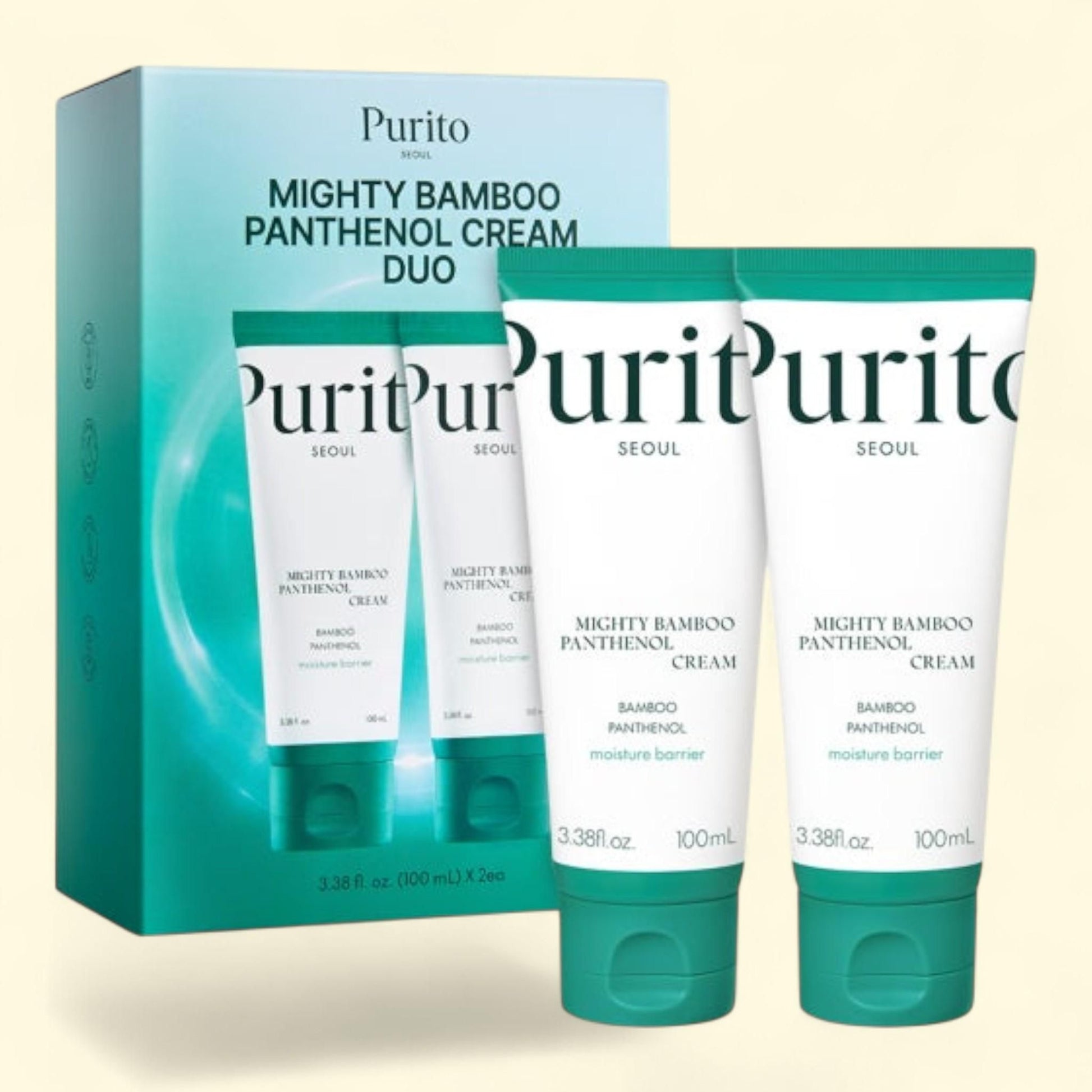 Purito Seoul Bamboo Panthenol Cream, 3.38 fl oz, 2-pack — authentic US product shipped worldwide by Treatspree